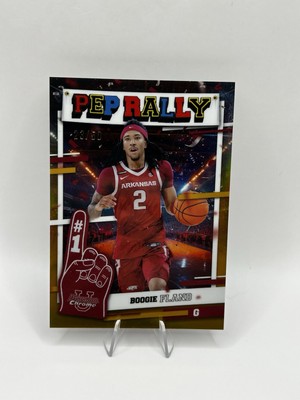 Boogie Fland 2024-25 Bowman Chrome U Pep Rally Gold Refractor /50 Arkansas G