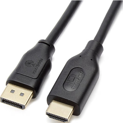 AmazonBasics DisplayPort to HDMI Cable Gold Plated 6 ft / 1.8 m Black