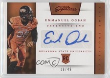 2016 Panini Prime Signatures Prospects Proof Red 18/49 Emmanuel Ogbah Auto 2z0