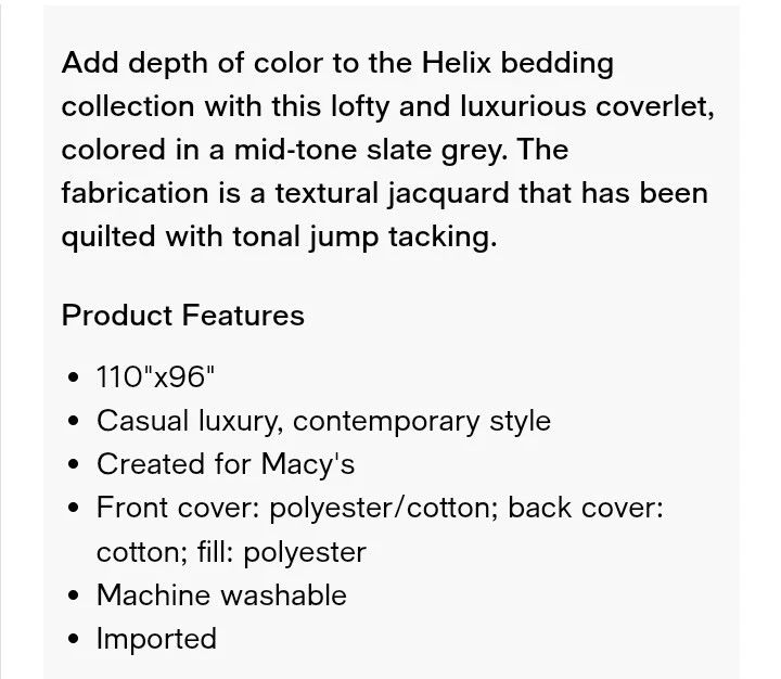 Juego de edredón King de 3 piezas Hotel Collection "Helix" con fundas, nuevo sin etiquetas Foto 2 de 4