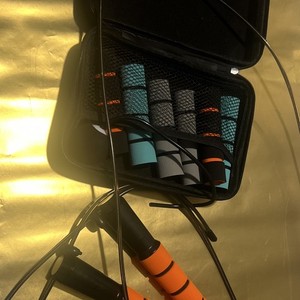 Digital Counter Jump Rope Set w/ Carrying Case, Orange/Black Handles (6pc)