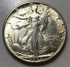 1944-S Walking Liberty Silver Half Dollar AU+/BU Unc. Beautiful! STC! J118