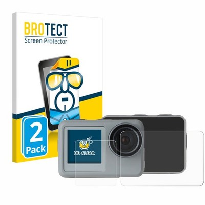 2x Display Schutz Folie für Rollei Actioncam 9s Plus Zubehör Transparent