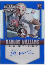 2015 Karlos Williams Prizm Draft Blue  Auto  RC 73/75    #205 (A6506)