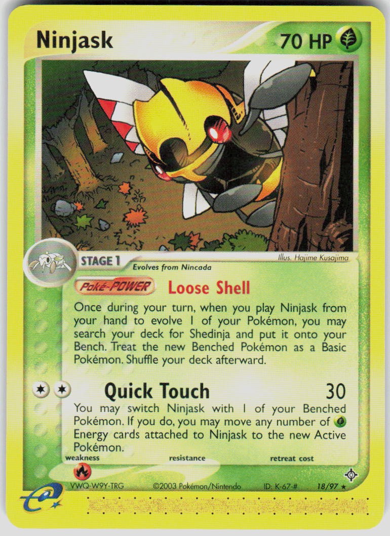 Ninjask 18/97 EX Dragon Pokemon
