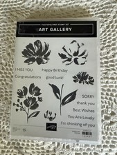 Stampin' Up ART GALLERY Stamp Set and FLORAL GALLERY Dies Bundle