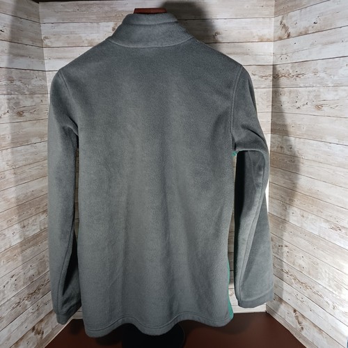 Columbia Youth XL (8-20) 2 Tone Green Fleece Jacket Full Zip Front 2 Zip Pockets - Picture 4 of 7