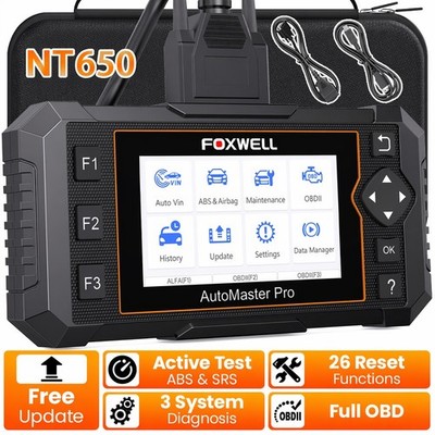 Bidirectional Automotive Foxwell NT650 OBD2 Scanner ABS SRS DPF Oil Reset Tool