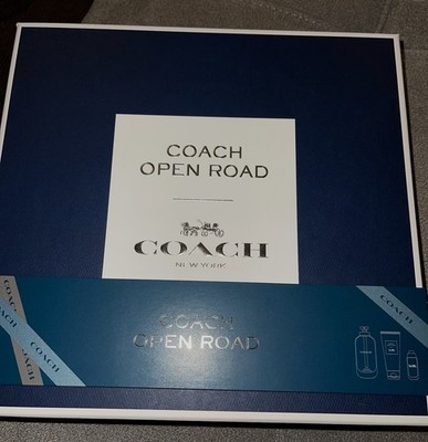 NIB! OPEN ROAD COACH EAU DE TOILETTE 3 PC MENS COLOGNE GIFT SET