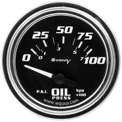 Equus GAUGE; OIL PRESSURE; 2in.; 90 DEGREE SWEEP; ELEC; CHROME; 7000 SERIES