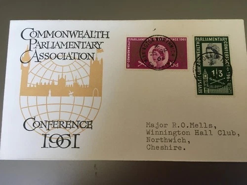 GB STAMPS RARE FIRST DAY COVER 1961 PARLIAMENTARY CONFERENCE WINNINGTON