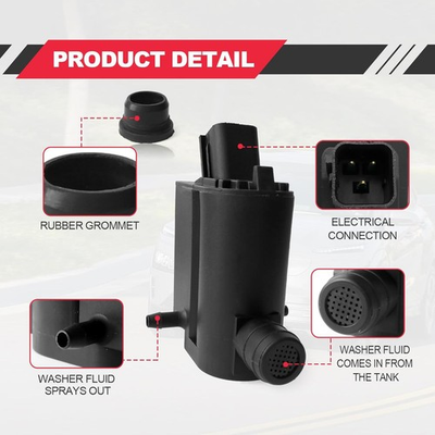 #ad Windshield Washer Pump Compatible Hyundai Kia OEM Replacement Washer Fluid Pump $13.78