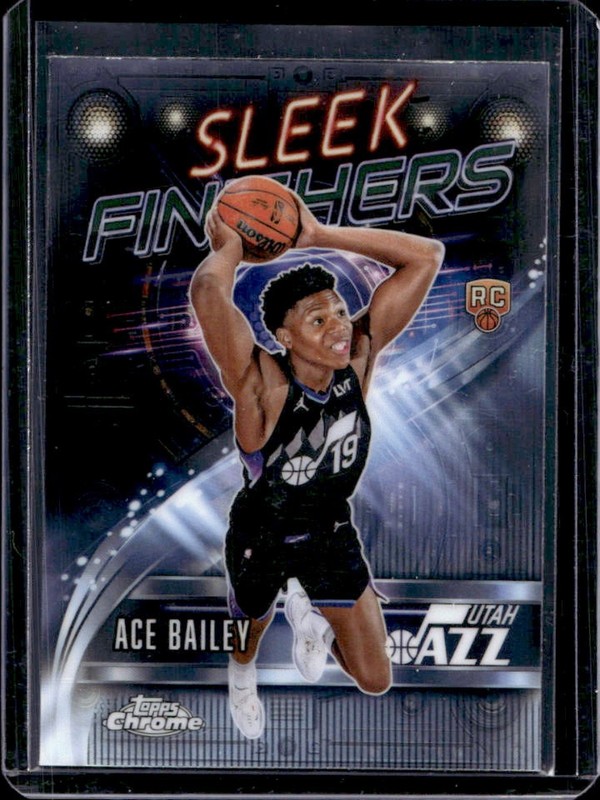 2025-26 Topps Chrome Ace Bailey Sleek Finishers RC Rookie #SF-25 Jazz