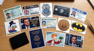 Credit Card Sticker, Credit Card Skin for Small Chip Credit Debit, Various 2