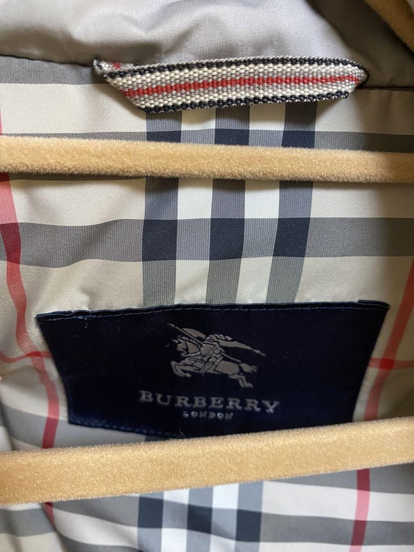 Burberry Long Coat Outerwear With Check Pattern Gray Size L For Men thumbnail 4