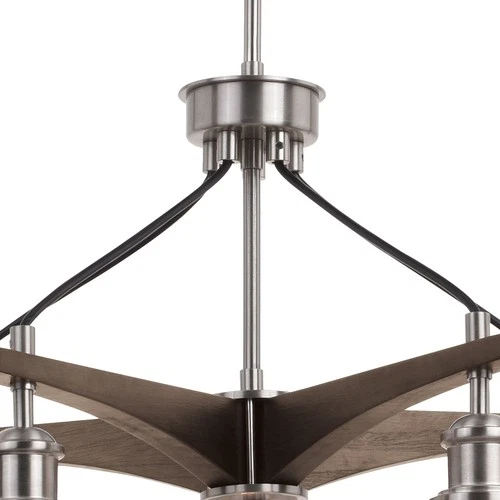 Vaxcel Lighting H0256 Avondale 5 Light 25"W Globe Chandelier - Satin Nickel / - Picture 3 of 11
