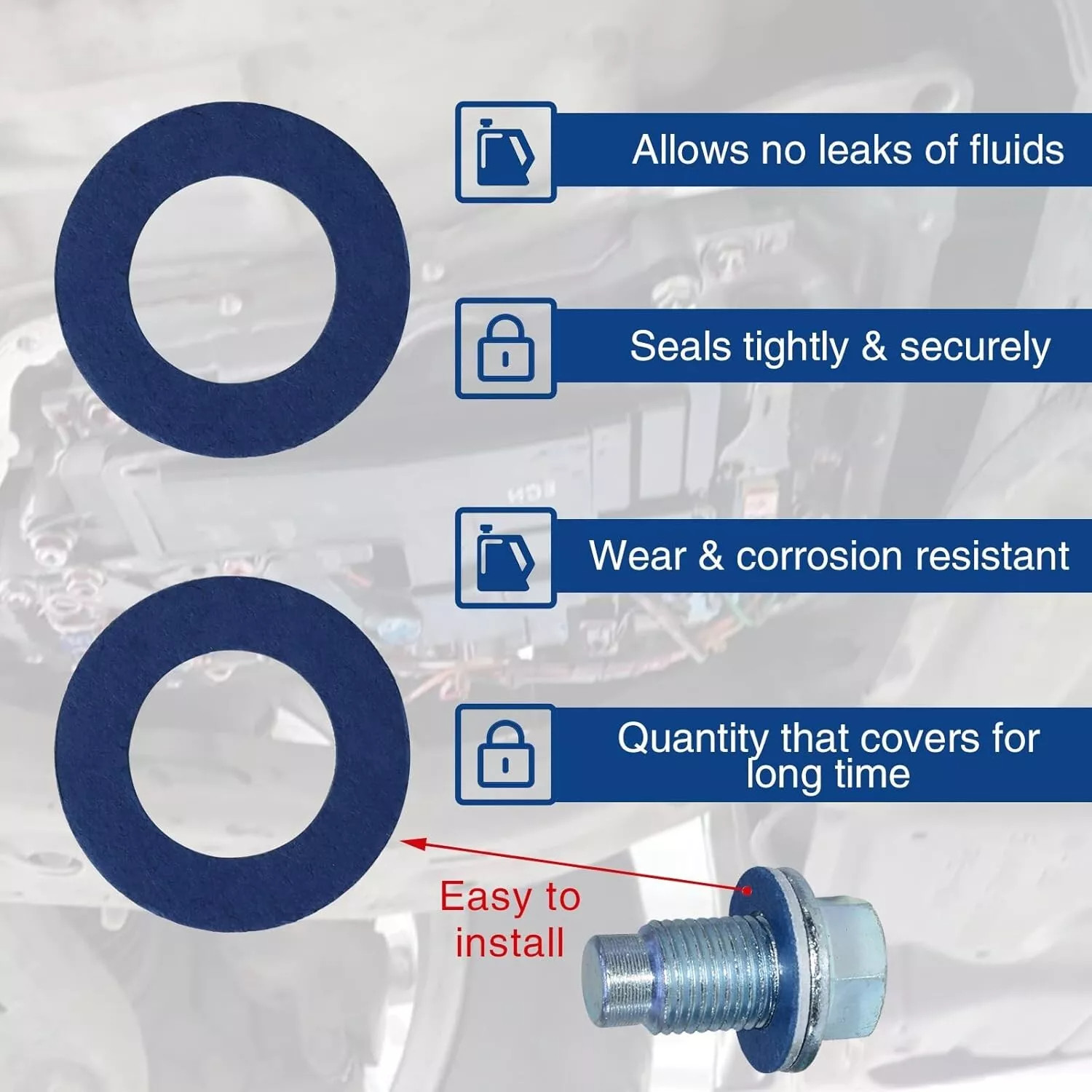 100 Pcs 12mm 90430-12031 For Toyota Lexus SCION Oil Drain Plug Washer Gasket US