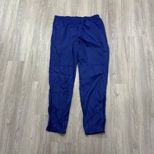 Vintage Nike Windbreaker Track Pants Men's Large Blue 90s Swoosh Check 1990s