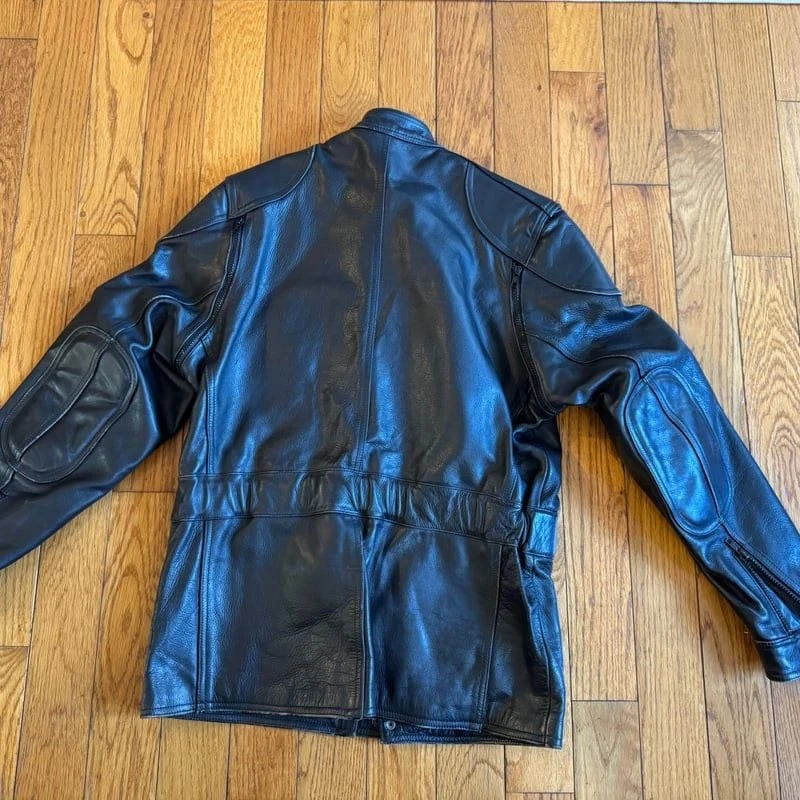 Hein Gericke Paris To Dakar Black Leather Motorcycle Jacket - Image 2 of 3