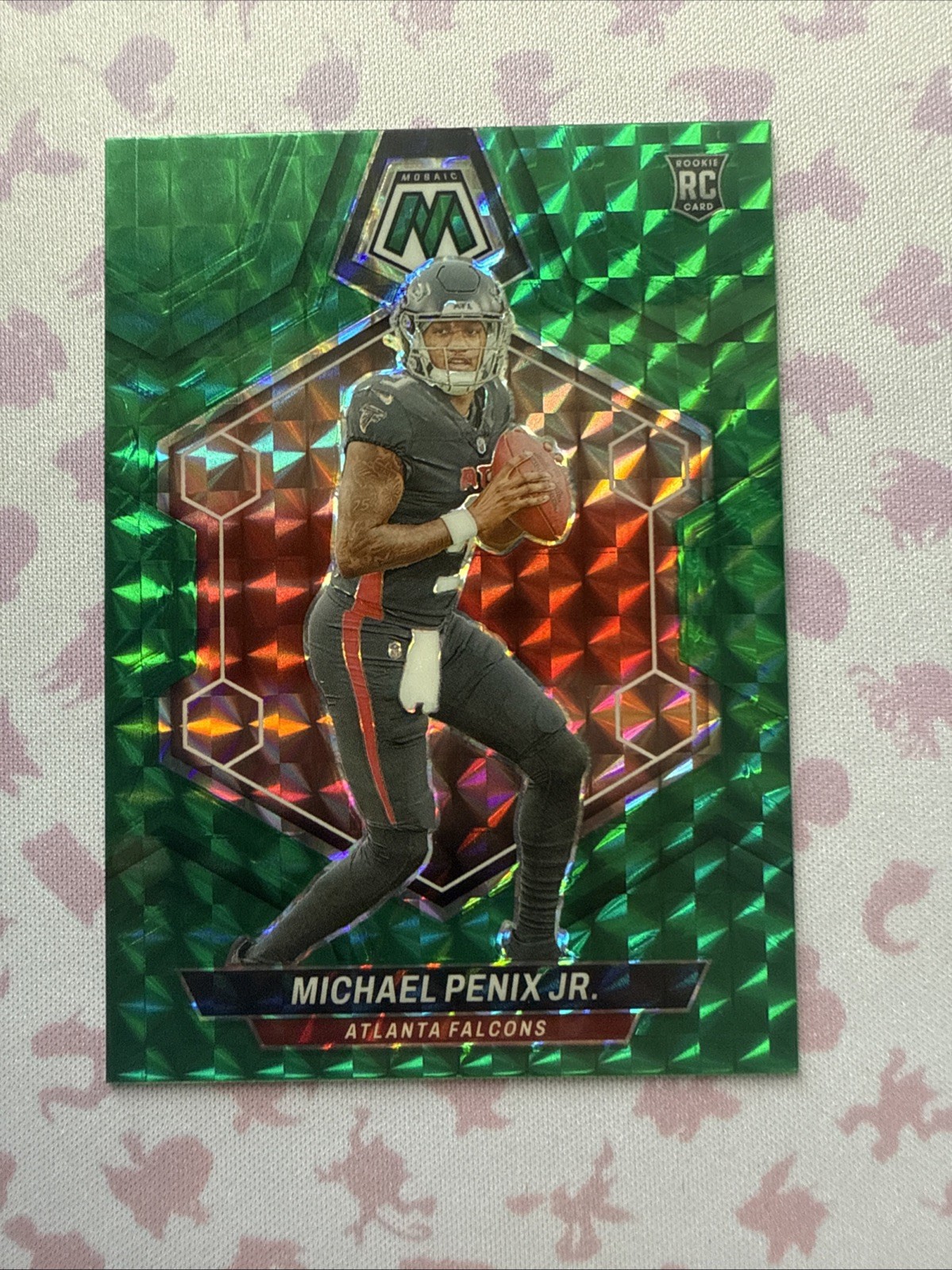 2024 Panini Mosaic - Rookies Michael Penix Jr. #308 Green Mosaic Prizm (RC)