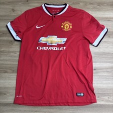 2014 Manchester United Home Jersey Red Large Premier League Nike Chevrolet