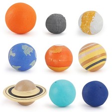9 Pcs Solar System Plastic Cosmic Planet System Universe Model Educational T'Q6