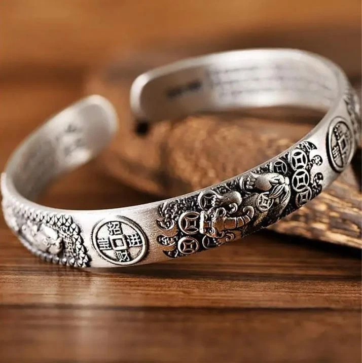 Armspange Herren Unisex Sterling Silber 925 Armband Armreif Dehnbar Flexibel - Bild 3 von 4