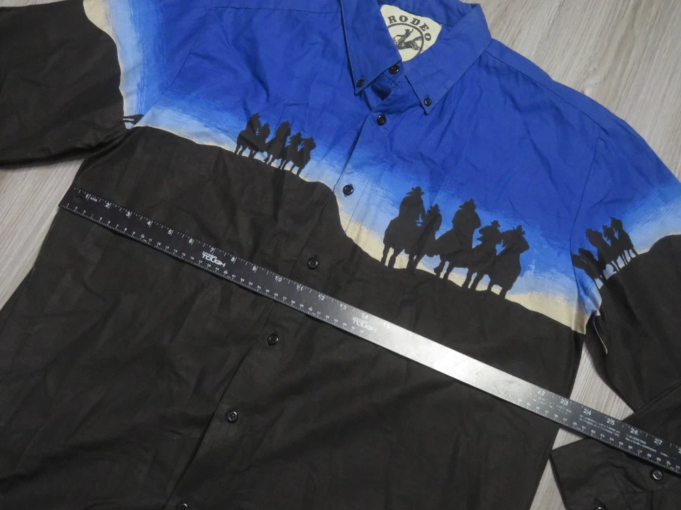 Vintage Rodeo Active Western Shirt Size XL Men Pre Owned Wrap Around Cowboy - Image 4 of 4