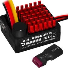 GOUPRC 60A Brushed ESC Electronic Speed Controller Waterproof for 1/10 RC Car Rc