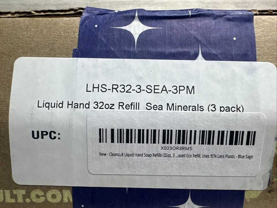 3x Clean Cult Liquid Hand Soap Refill , 32oz Each - Moisturizing Sea Minerals - Image 4 of 4
