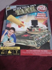 #47779  WOODEN TOY    Boy Craft Build Your Own TANK  with Rocket Launcher 2013