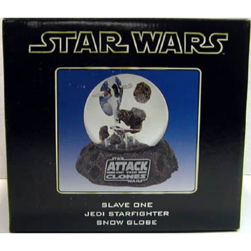 Star Wars L'attacco dei cloni Slave One Jedi StarFighter Globo di neve - Foto 3 di 3