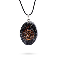 Crystals Orgonite Pendant Necklace   Handmade Piezo Electric Black Tourmaline