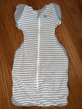 Love to Dream Grey Swaddle Up Transition Sleep Bag TOG 1.0 Medium With Wings
