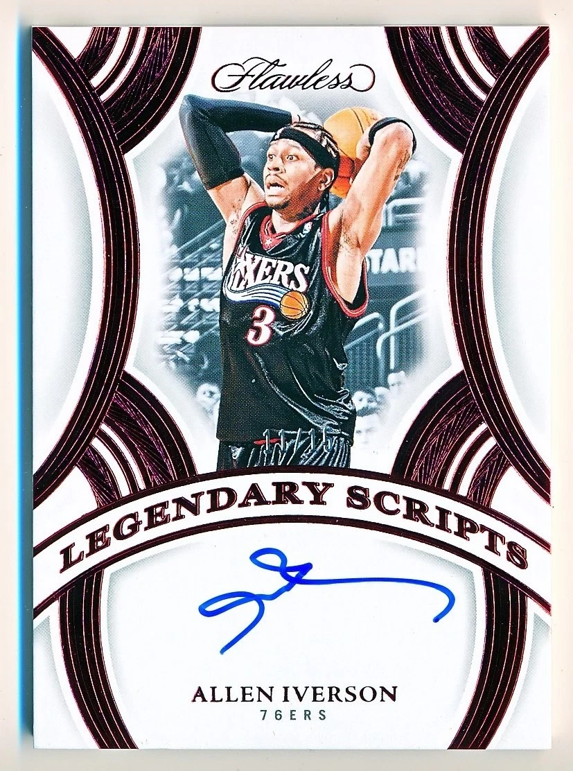Panini Allen Iverson Basketball Autographed Sports Trading Cards