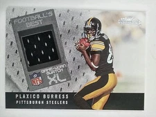 2002 Fleer Showcase Football's Best Plaxico Burress Game Worn Jersey Steelers