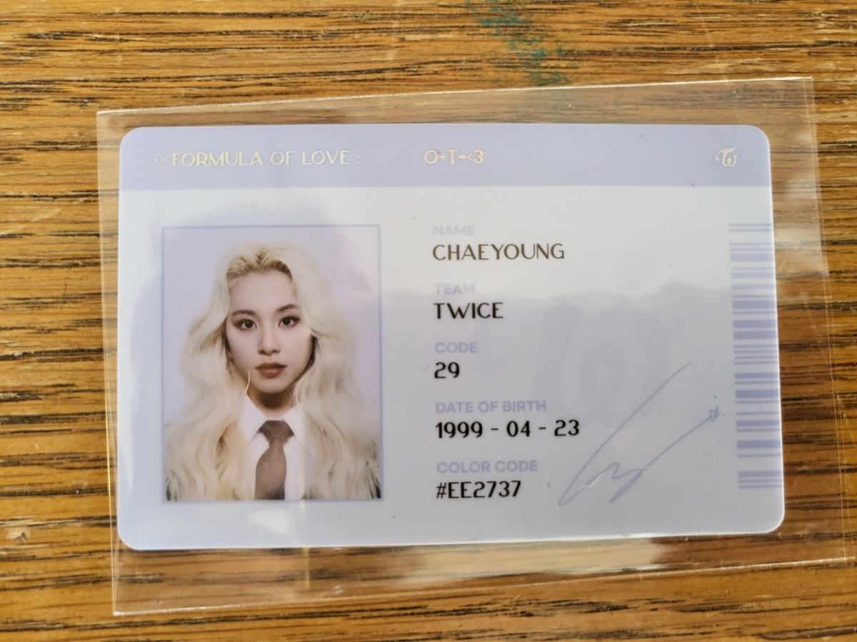 TWICE Formula of Love Scientist ID cards | eBay