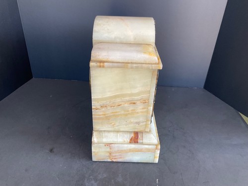 Antique Marble Onyx Mantel Clock - Picture 11 of 16