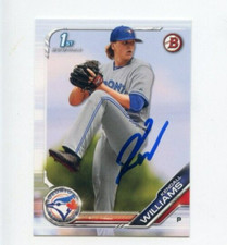 KENDALL WILLIAMS SIGNED 2019 BOWMAN DRAFT BASEBALL CARD AUTO