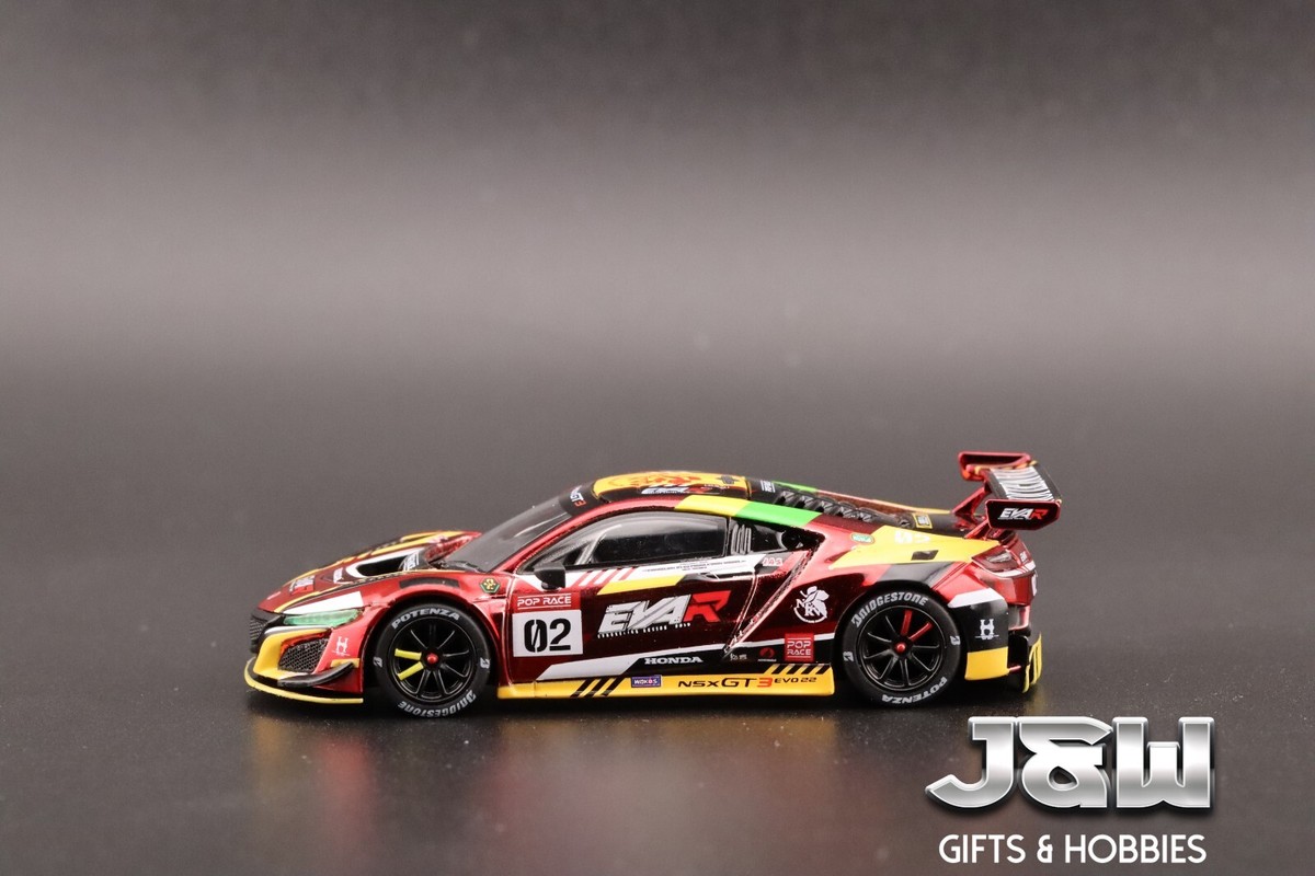 Pop Race Honda NSX GT3 EVO23 Red Chrome 1/64 | eBay