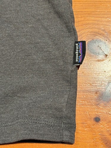 Patagonia T Shirt Men XXL Gray Logo Organic Cotton Long Sleeve - 第 5/5 張圖片