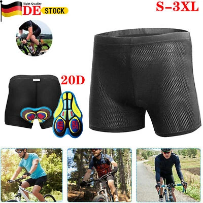 MARKENLOS 20D Gel Fahrradhose Herren Damen Sitzpolster Radhose Radlerhose Unterhose Pants