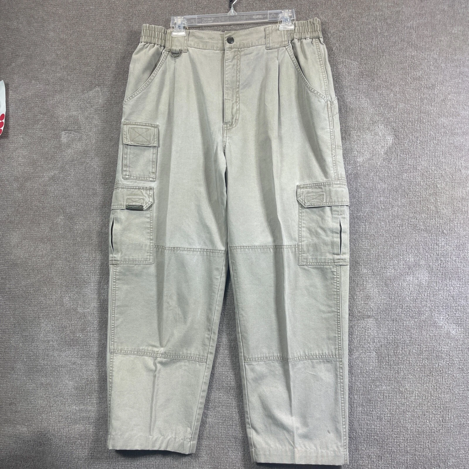 Vintage Royal Robbins Cargo Pants Men 36X32 Beige Tactical Double Knee Hiking