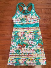 SOYBU Girls Althleisure Sun Dress Racerback Straps Abstract Print Small 6/7 