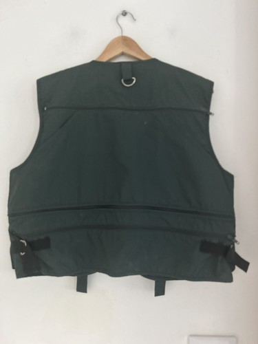 Woodfield Mens Sz M Medium Fishing Vest, Beige, Inside And Outside Pockets - Picture 11 of 13
