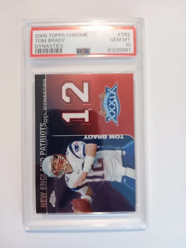 2008 08 Topps Chrome Dynasties TOM BRADY PSA 10 GEM MINT #DYNC-TB2 Patriots