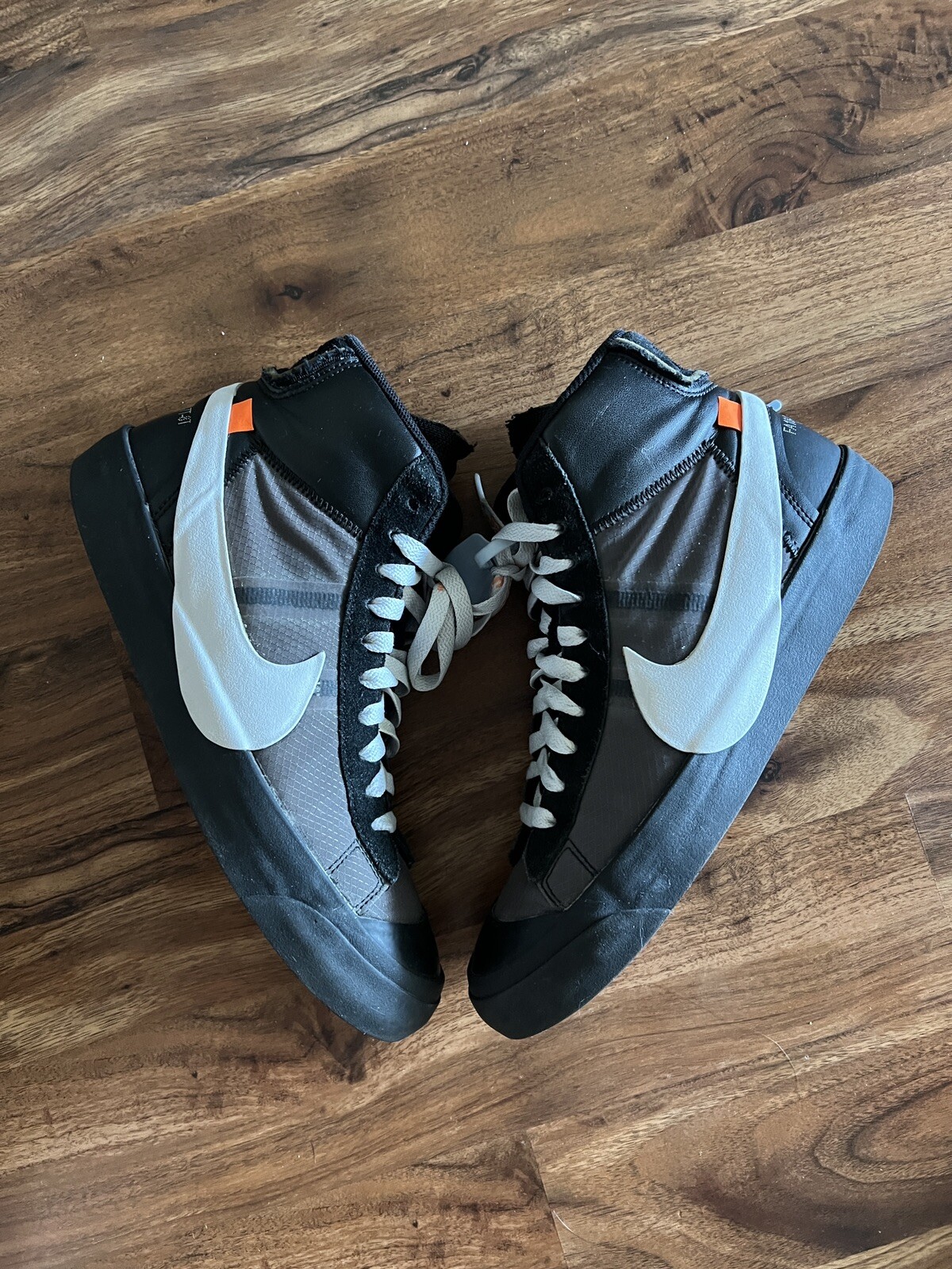 OFF WHITE X NIKE Taglia 8 5 Nike Blazer Mid x BIANCO SPORCO ""Grim Reapers"" 2018