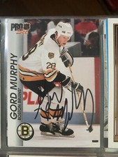 Gord Murphy autographed Pro Set hockey card 