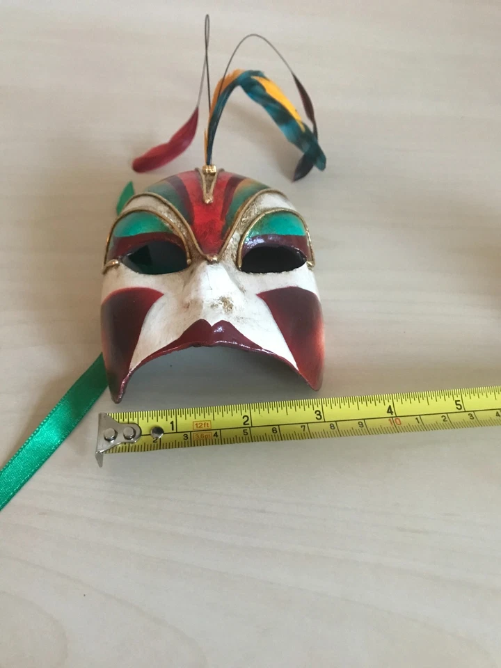 Cirque Du Soleil Feathered Mask Varekai Hand Made in Italy Franco Cecamore Rare - Image 4 of 4