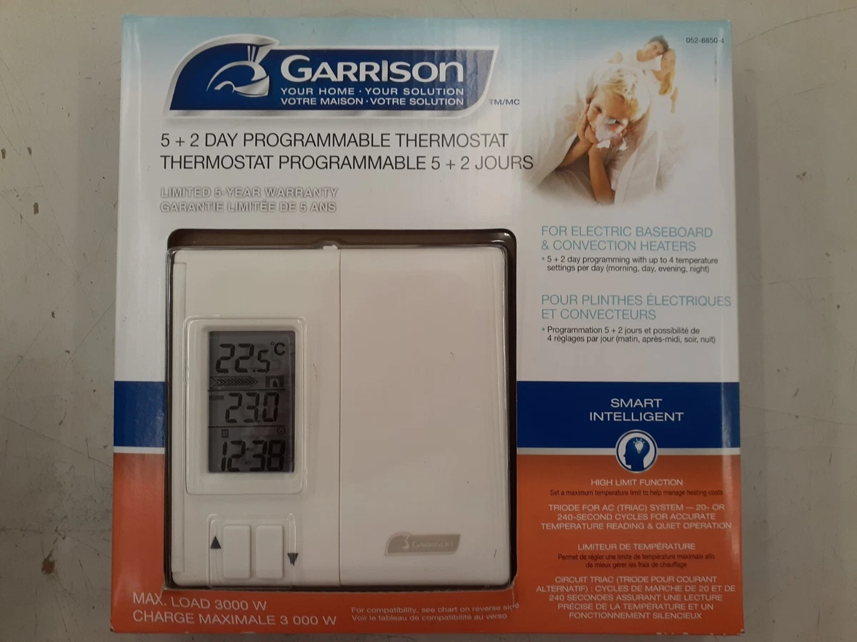 GARRISON PROGRAMABLE THERMOSTAT 5+2 DAYS | eBay